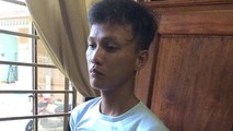 Đối tượng Quyết khi vừa bị bắt ở tỉnh Quảng Trị.