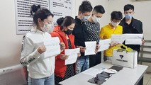 6 đối tượng cùng tang vật vụ án (Ảnh: CACC)
