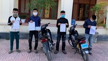 Nhóm thanh niên tại cơ quan điều tra (ảnh CACC)