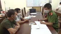 Cơ quan Công an làm việc với các đối tượng.