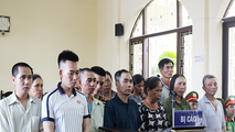 Các bị cáo tại phiên tòa