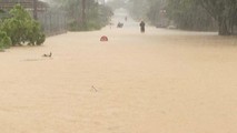 Nước ngập sâu tại Quốc lộ 48C