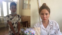 Hai đối tượng tại cơ quan công an.
