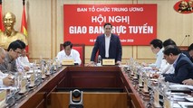 Ủy viên Bộ Chính trị, Bí thư Trung ương Đảng, Trưởng Ban Tổ chức Trung ương Phạm Minh Chính phát biểu tại Hội nghị. Ảnh: Xaydungdang.org.vn