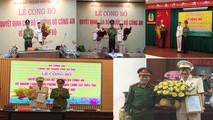 Lãnh đạo Công an TP Hà Nội trao quyết định điều động, bổ nhiệm chỉ huy các đơn vị.