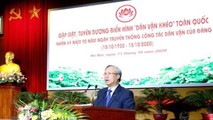 Ủy viên Bộ Chính trị, Thường trực Ban Bí thư Trần Quốc Vượng phát biểu tại buổi lễ.