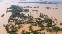 Đợt mưa bão tháng 10, huyện Lệ Thủy (Quảng Bình) chìm trong biển nước. Ảnh: Nhandan