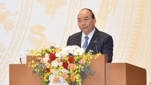 Thủ tướng Nguyễn Xuân Phúc phát biểu kết luận Hội nghị Chính phủ với địa phương. Ảnh: VGP