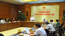 Ông Trần Thanh Mẫn, Ủy viên Bộ Chính trị, Phó Chủ tịch Thường trực Quốc hội, Phó Chủ tịch Thường trực Hội đồng Bầu cử quốc gia, Trưởng Tiểu ban Nhân sự phát biểu khai mạc phiên họp.