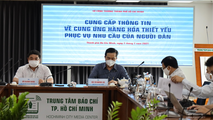 Sở Công Thương họp báo thông tin về cung ứng hàng hoá thiết yếu trên địa bàn TP HCM.