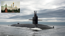 Tàu ngầm tên lửa đạn đạo lớp Ohio USS Tennessee. Ảnh: Reuters (ảnh nhỏ: Điện Kremlin. © AFP)