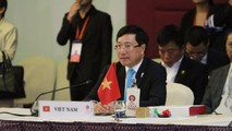 Phó Thủ tướng, Bộ trưởng Ngoại giao Phạm Bình Minh phát biểu tại hội nghị. Ảnh: Website ASEAN.