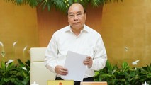 Thủ tướng Chính phủ Nguyễn Xuân Phúc phát biểu tại phiên họp Chính phủ.