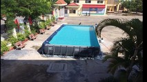 Bể bơi phao được lắp đặt và đưa vào sử dụng tại Trường Tiểu học Hùng Vương, quận Hồng Bàng.