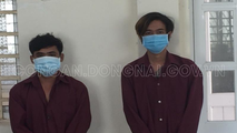 Các đối tượng tại cơ quan công an. Ảnh: Công an Đồng Nai