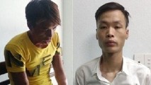 Hai đối tượng Mai Văn Công và Mai Văn Quốc tại cơ quan Công an, ảnh Công an cung cấp.