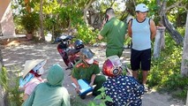 Công an có mặt ở hiện trường triển khai công tác điều tra.