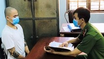 Đối tượng Phan Văn Mỹ tại cơ quan Công an.