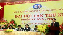 Ông Hồ Quang Lợi - Trưởng Ban Tuyên giáo Thành ủy Hà Nội đã ghi nhận và đánh giá cao những kết quả đạt được của Tổng công ty CP Sông Hồng