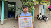Em Mai Hải Đăng vừa được Tỉnh đoàn Quảng Bình tặng Bằng khen vì hành động dũng cảm cứu người đang bị đuối nước.