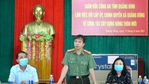 Đại tá Nguyễn Tiến Nam - Giám đốc Công an tỉnh Quảng Bình phát biểu chỉ đạo tại buổi làm việc.