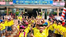 Các hoạt động ngoài trời luôn được học sinh Trường Mầm non Hồng Hà hưởng ứng và tham gia tích cực.