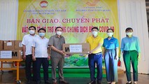 UBMTTQ Việt Nam tỉnh Tuyên Quang phối hợp Tỉnh đoàn và Bưu điện tỉnh Tuyên Quang trao tặng vật tư y tế phòng, chống COVID-19 cho thành phố phía Nam.