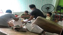 Lực lượng QLTT Hà Nội tiến hành lập biên bản, tạm giữ số lượng phụ tùng ô tô có dấu hiệu giả mạo nhãn hiệu