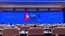 Thứ trưởng Bộ Công Thương Đỗ Thắng Hải phát biểu chào mừng Khai mạc Hội chợ.
