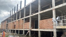 Công trình xây dựng của ông Tuấn đang bị UBND xã tạm ngưng thi công.