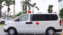 Chiếc xe cứu thương ông Tiến trao tặng cho huyện Ninh Phước.