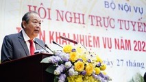 Phó Thủ tướng Thường trực Chính phủ Trương Hòa Bình phát biểu tại hội nghị.