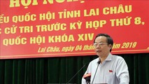 Phó Chủ tịch Quốc hội Phùng Quốc Hiển tiếp xúc cử tri tại Lai Châu