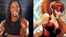 Hình ảnh Ann Wolfe trong bộ phim Wonder Woman năm 2017 với vai phụ Amazon Artemis.