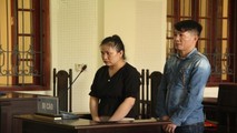 Bị cáo Vũ Văn Tuấn và Lương Thị Hà trong phiên tòa "Vận chuyển trái phép ma túy".