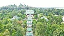Toàn cảnh Khu di tích Văn Miếu Trấn Biên chụp từ trên cao.