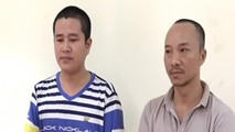 Đối tượng Quyền và Mạnh tại cơ quan điều tra.