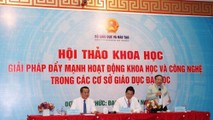 Xây dựng giải pháp đẩy mạnh hoạt động khoa học công nghệ trong các cơ sở giáo dục đại học