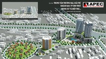 Khu trung tâm thương mại và siêu thị kết hợp văn phòng cho thuê, trung tâm chăm sóc sức khỏe Quốc tế - TP Thái Nguyên do APECI làm chủ đầu tư. Ảnh: internet