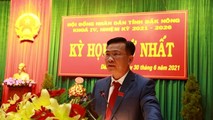 Tân Chủ tịch UBND tỉnh Đắk Nông Hồ Văn Mười phát biểu tại kỳ họp
