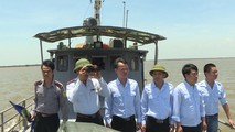 Đoàn Thanh tra thủy sản thực hiện tuần tra, kiểm soát hoạt động khai thác và bảo vệ nguồn lợi thủy sản trên vùng biển tỉnh Thái Bình.