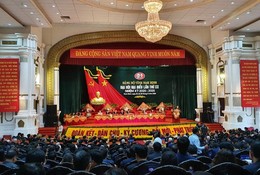 Đại hội Đại biểu Đảng bộ tỉnh Nam Định lần thứ XX, nhiệm kỳ 2020-2025. Ảnh: Tuấn Anh.