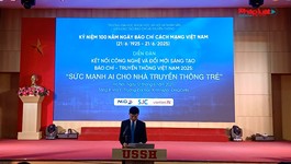 Diễn đàn “Kết nối công nghệ và đổi mới sáng tạo Báo chí - truyền thông Việt Nam 2025: Sức mạnh AI cho nhà truyền thông trẻ”