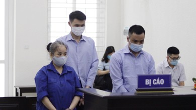 Các bị cáo tại tòa.