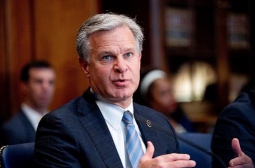 Giám đốc Cục điều tra Liên bang Mỹ (FBI) Christopher Wray.