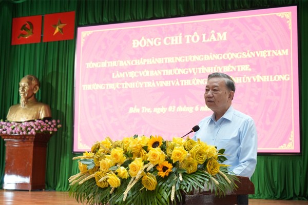 Tổng Bí thư Tô Lâm phát biểu chỉ đạo. Ảnh: Phương Thảo