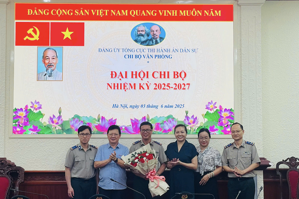 Chi bộ Văn phòng Tổng Cục Thi hành án dân sự tổ chức thành công Đại hội nhiệm kỳ 2025-2027