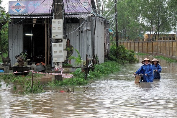Ứng phó hiệu quả với rủi ro lũ lụt và biến đổi khí hậu không chỉ cần sự chủ động của cộng đồng mà còn đòi hỏi sự hỗ trợ từ khoa học và công nghệ. Ảnh minh họa. Nguồn TTXVN