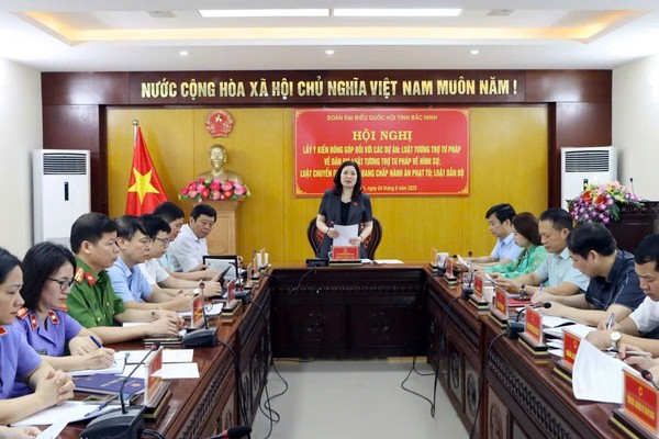 Bắc Ninh: Góp ý xây dựng 4 dự án luật quan trọng về tương trợ tư pháp và hợp tác quốc tế