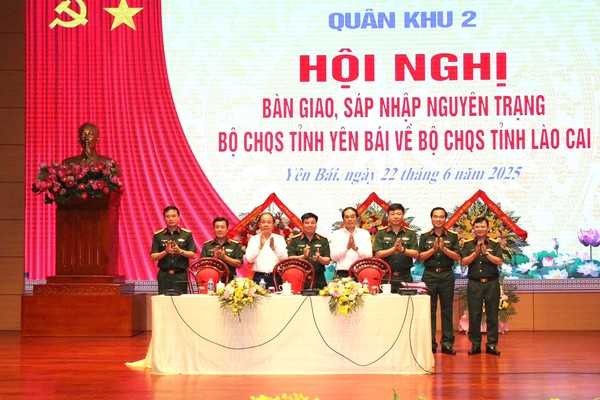 Bộ CHQS tỉnh Lào Cai mới thuộc Quân khu 2 với 5 Ban chỉ huy khu vực phòng thủ. Ảnh: YTV.